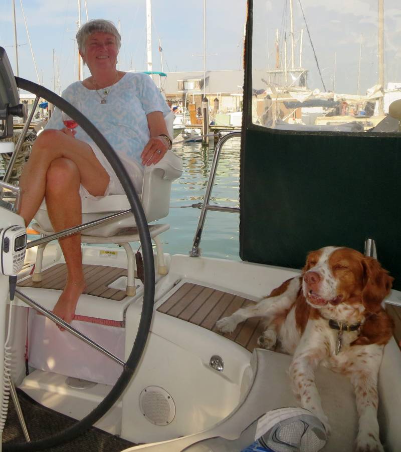 Cruising the ICW with Bob423 Key West Our helm seat and sunset