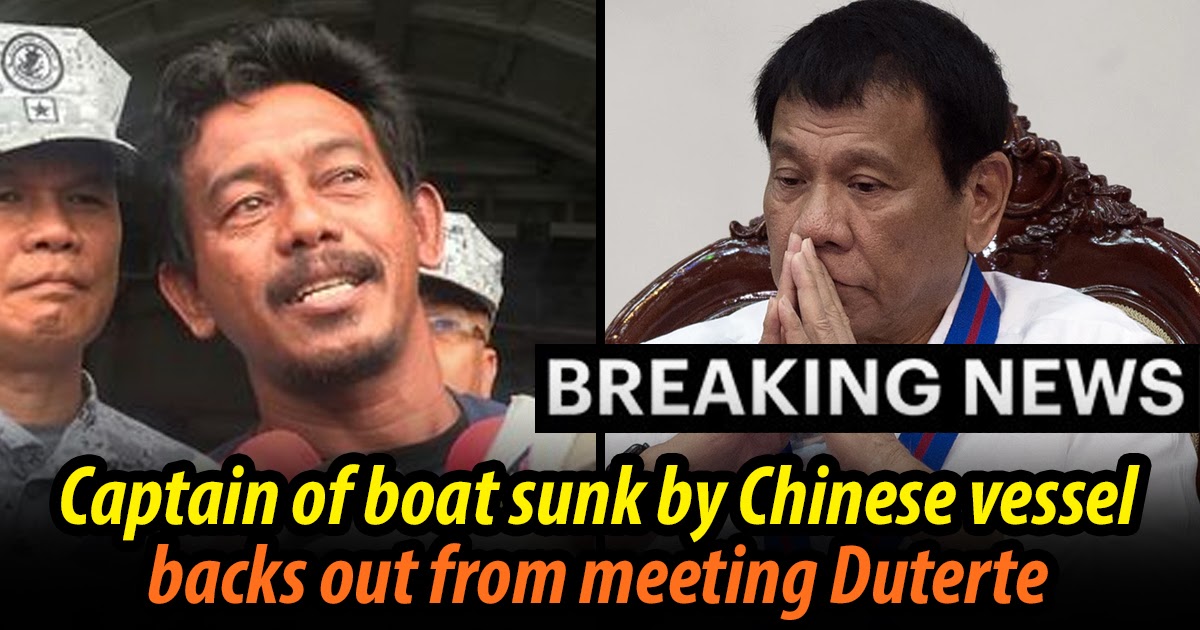 BREAKING: Captain of sunken boat backs out of meeting with Duterte last minute