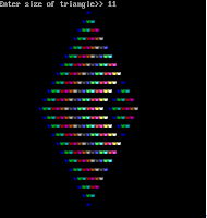 Color Triangle C Language Code