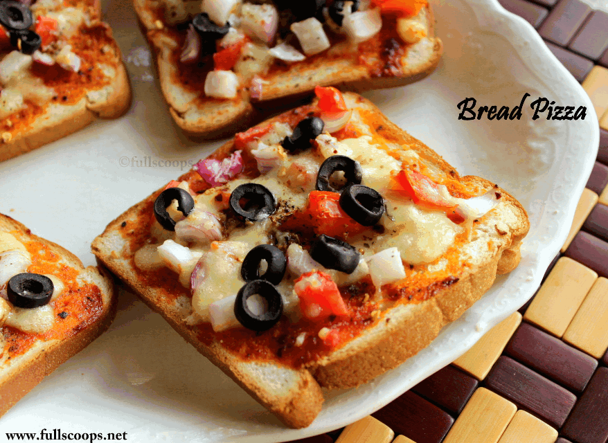 Bread Pizza ~ Full Scoops - A food blog with easy,simple & tasty recipes!