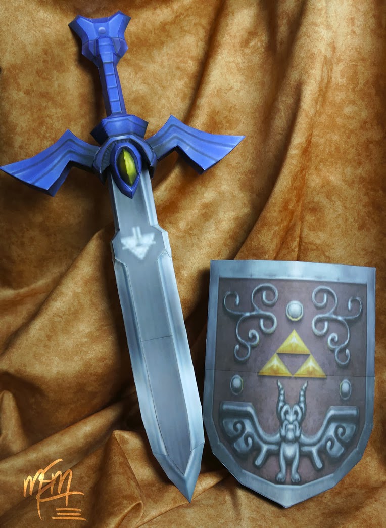 Wind Waker Master Sword & Shield Papercraft Papercraft Paradise