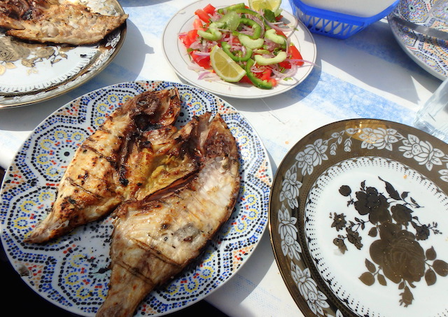 Fish restaurants, Essaouira port Fish restaurants, Essaouira port