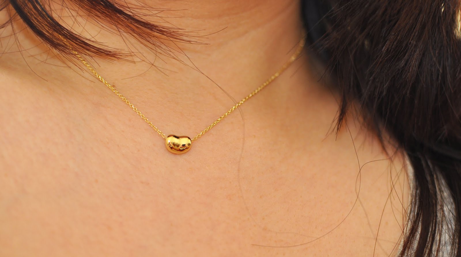 elsa peretti gold bean necklace
