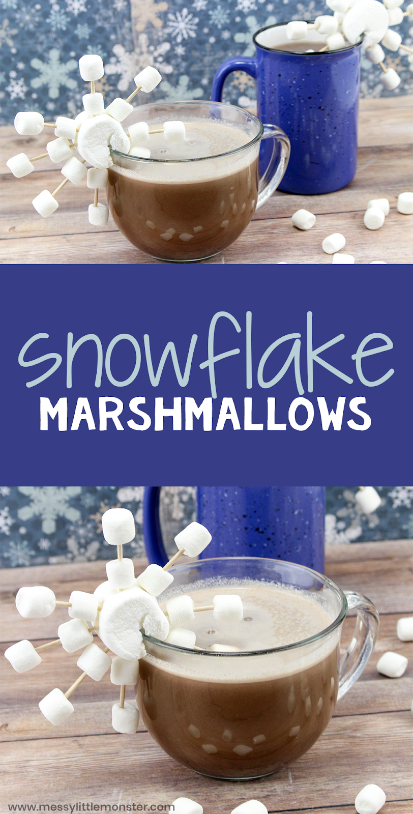 Snowflake marshmallows. Winter STEM activity for kids. Fine motor skills activity for toddlers and preschoolers.