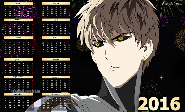 calendario 2016 one punch man