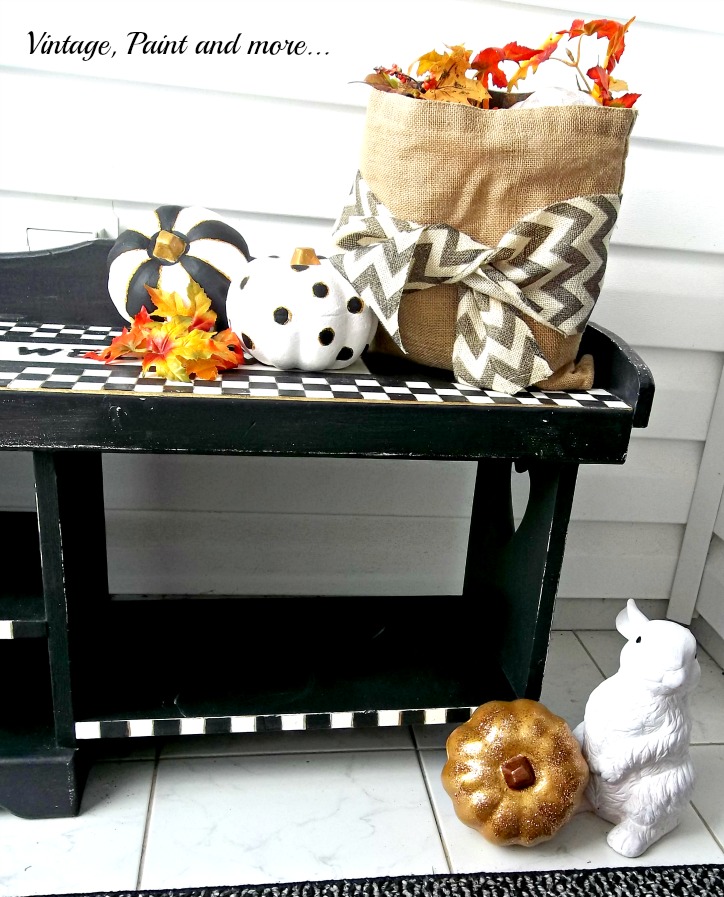 Vintage, Paint and more... whimsically painted pumpkins blinged out and glitzed up 