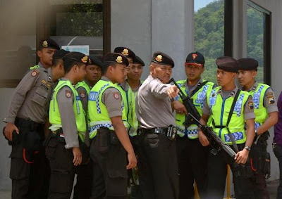 Indonesian police officers