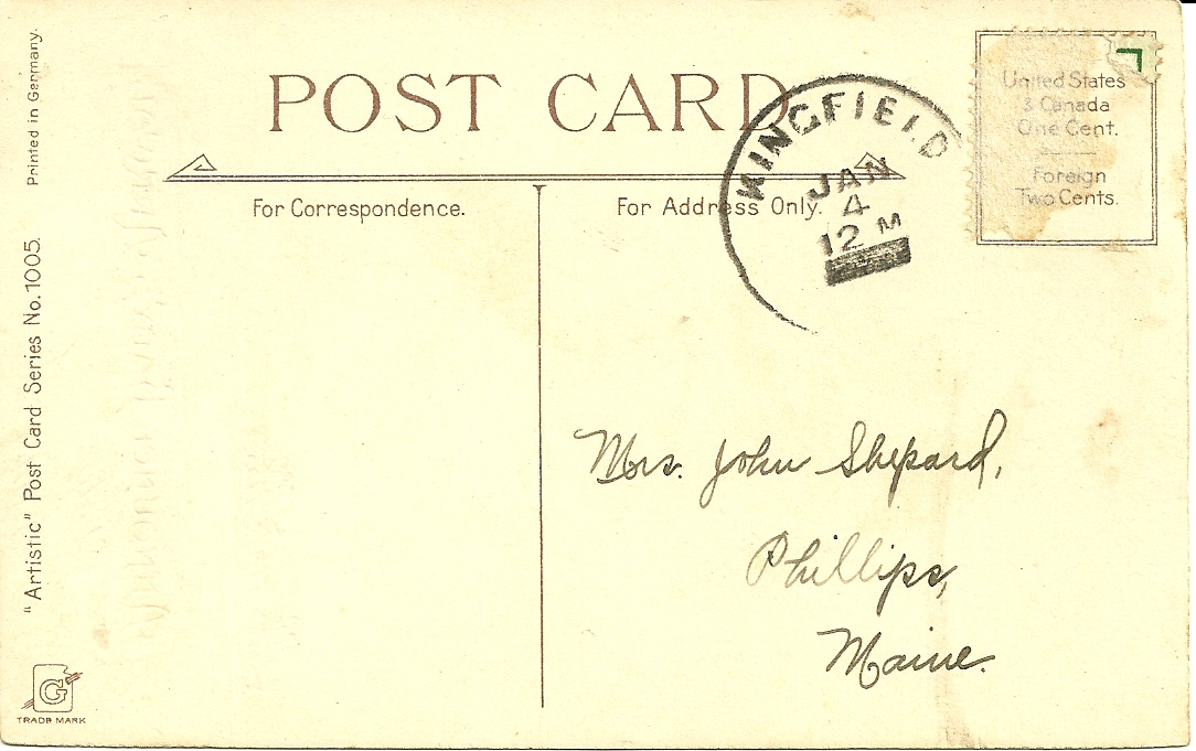 Heirlooms Reunited Cute Postcard Birth Announcement of Maxine Leola