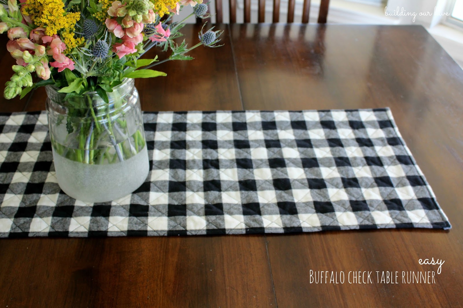 Building Our Hive Easy Buffalo Check Table Runner