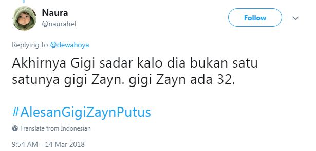15 Tweet Kocak 'Alasan Gigi & Zayn Putus' Ini Bikin Ngakak Parah
