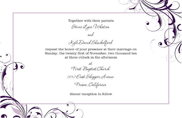 Wedding Invitation Samples Wedding Invitation Samples