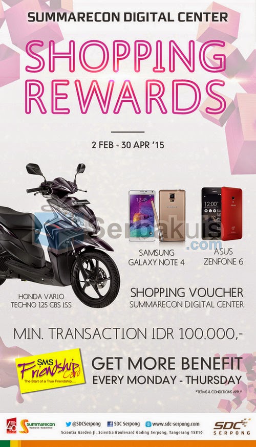 Undian Shopping Rewards Hadiah Honda Vario Techno 125