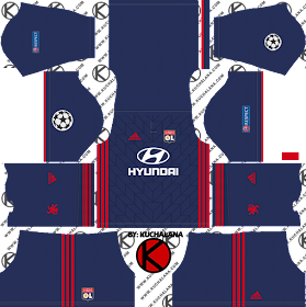 Olympique Lyonnais 2018/19 UCL Kit - Dream League Soccer Kits