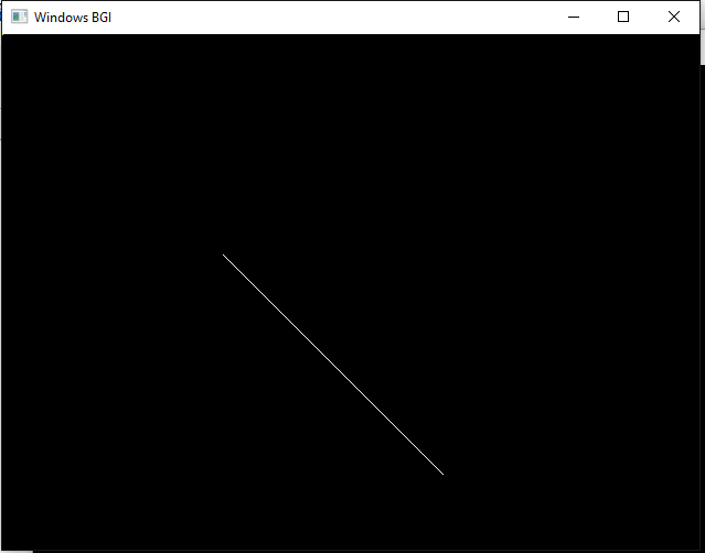 C++ Programs Draw A Line With Graphics.h In Dev C++