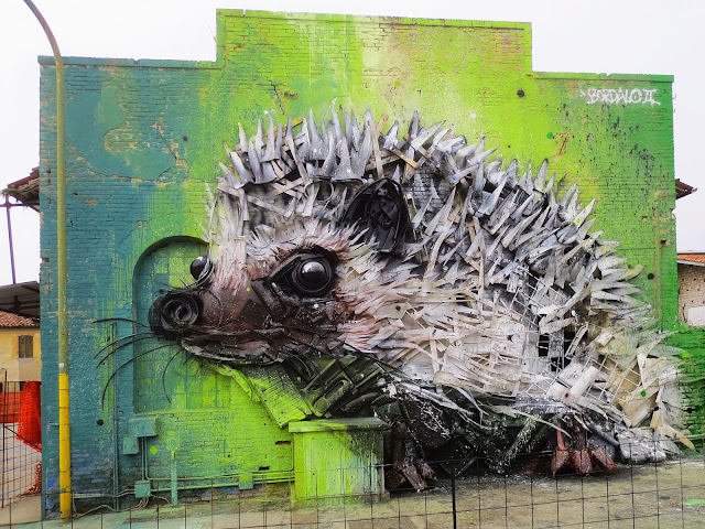 While we last heard from him in Las Vegas, Bordalo II is back in Europe where he just finished working on a new installation in Italy.