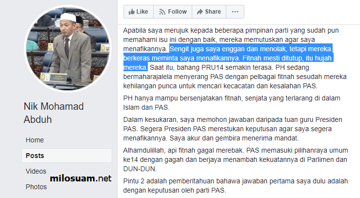 Nik Abduh mengaku menipu
