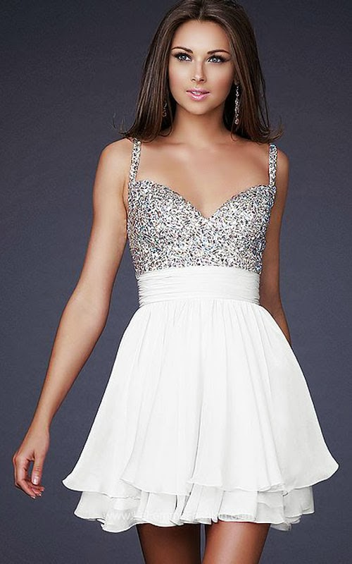 2016 Sexy Prom Gown: La Femme 16813 Short Sequins Prom Dresses