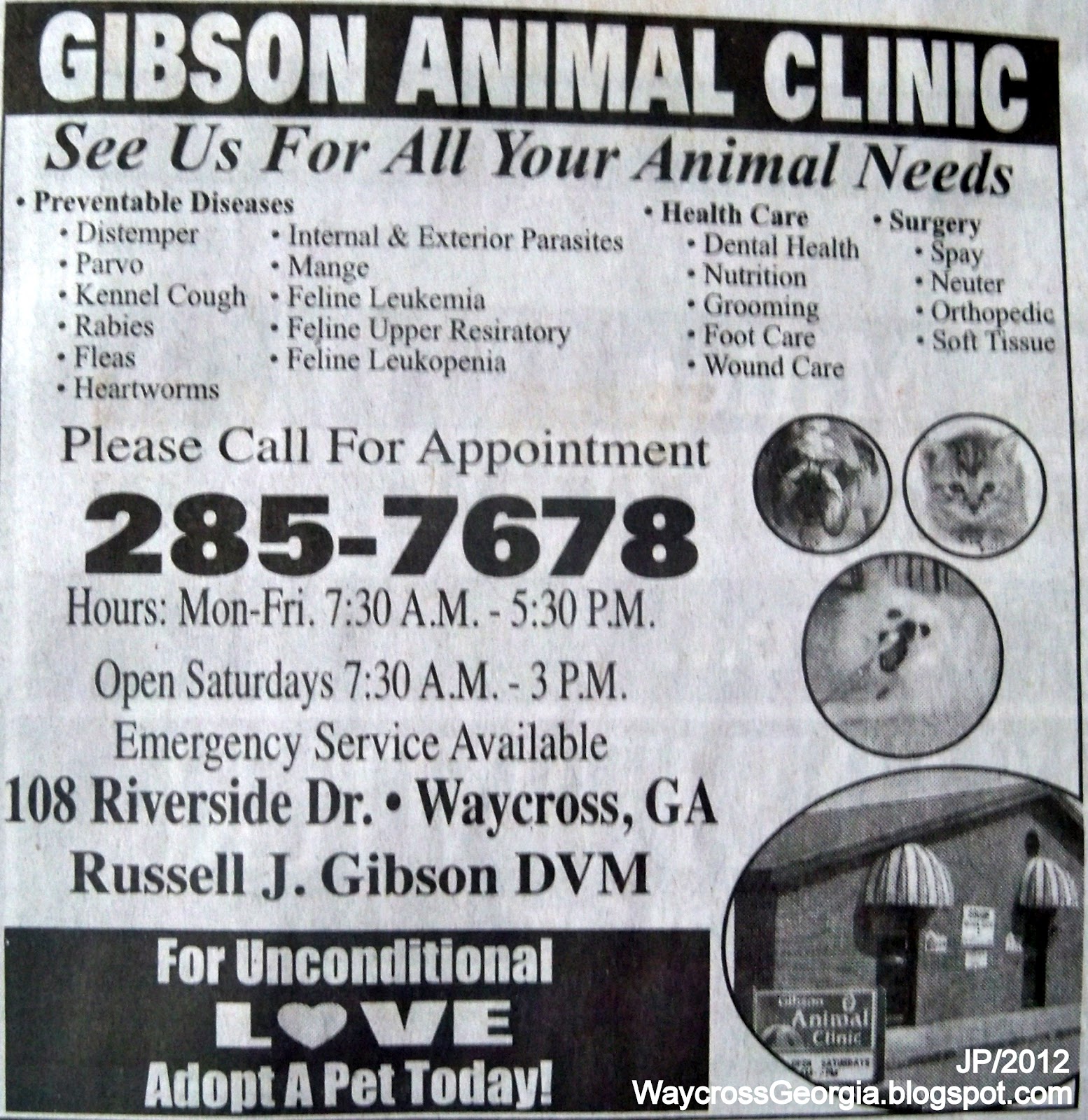 WAYCROSS Ware Cty.College Restaurant Bank Hotel Attorney Dr