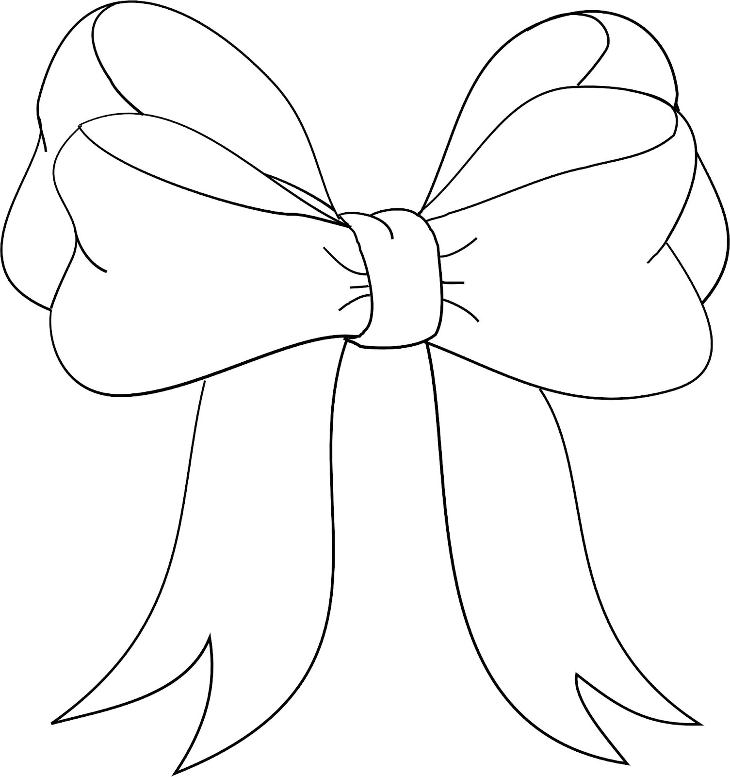 Large Printable Bow Template