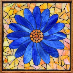 Blue Daisy Mosaic