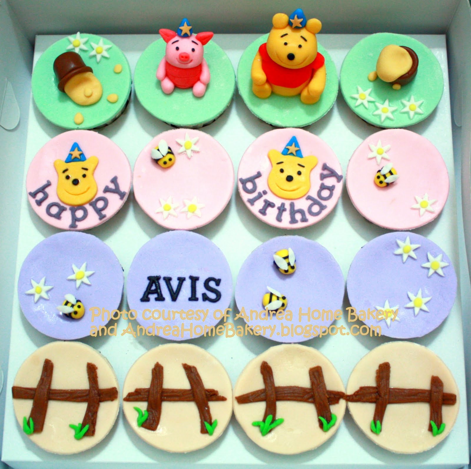 ANDREA HOME BAKERY (Mutiara Damansara) Home Baked with LOVE Winnie The Pooh cupcakes & minicake