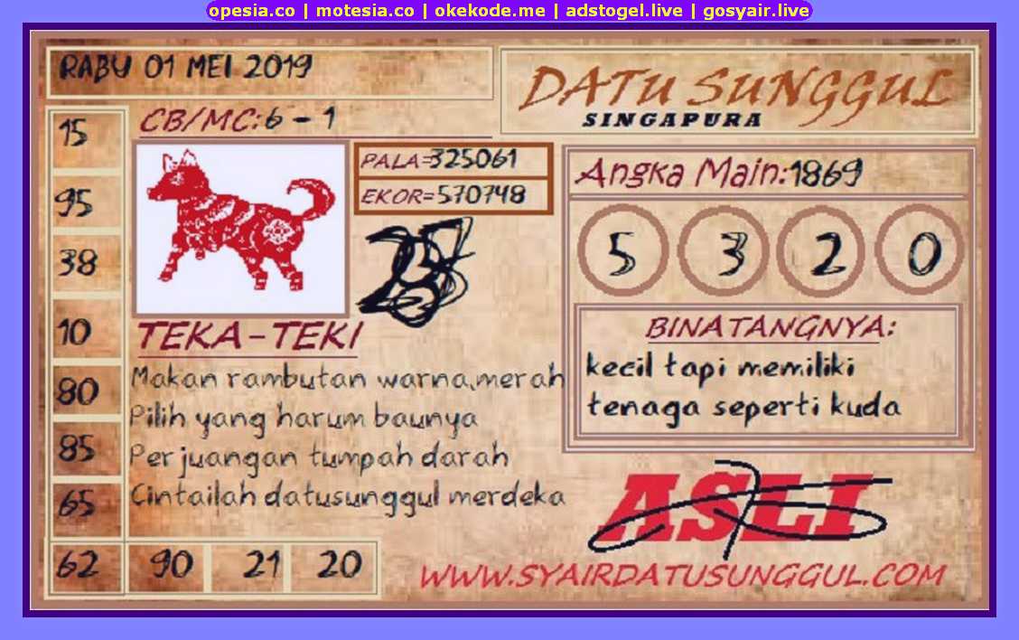 1 New Message Kode Syair Sgp Rabu 1 April 2019 Forum Syair Togel Hongkong Singapura Sydney