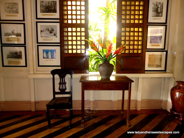 antique chairs and windows at Hotel Alejandro Tacloban