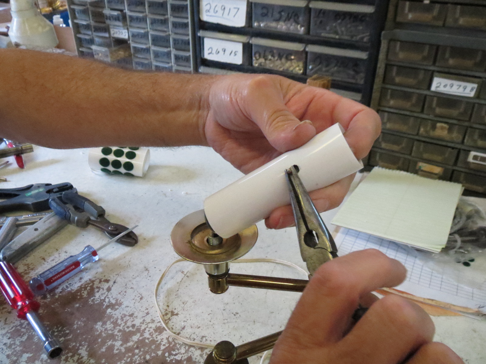 Lamp Parts and Repair Lamp Doctor Swivel Arm Table Lamp with Turn