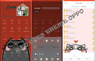 Theme OPPO Color OS "Red Cats" For Oppo F5, A83, A3S, Realme