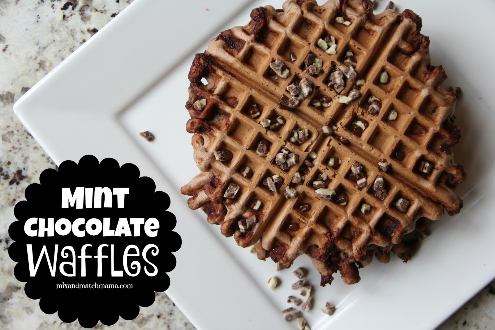 Mint Chocolate Waffles Recipe Mix and Match Mama