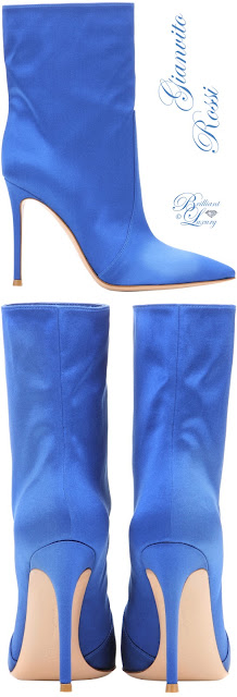 ♦Gianvito Rossi blue Melanie satin ankle boots #pantone #shoes #blue #brilliantluxury