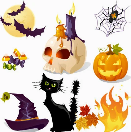 detalles de Halloween - vector