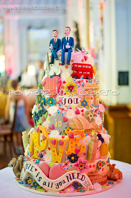 torta nuziale cake design: gay wedding cake, le foto ufficiali