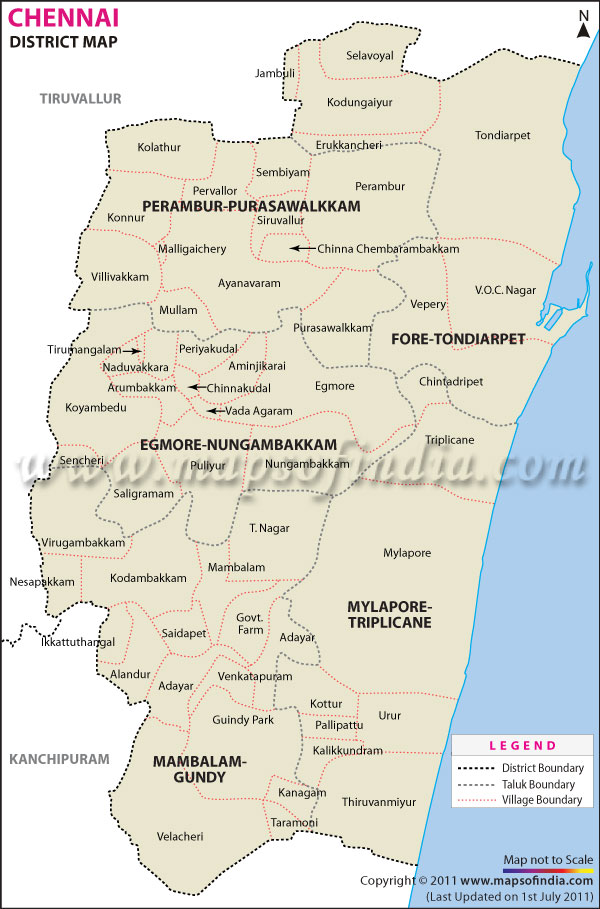 Chennai District Information, Boundaries and History from Shankar IAS