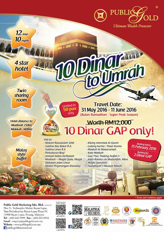 Umrah Ramadhan 'VIP' Hanya 10 Dinar ~ Bijak Menyimpan 