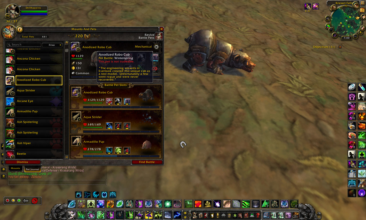 WOW Companion Collector Anodized Robo Cub lvl 17)