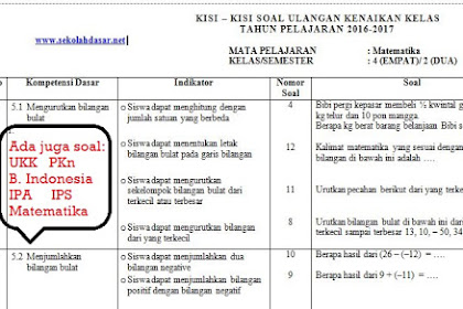 Soal Ulangan Harian Matematika Kelas 2 Semester 1