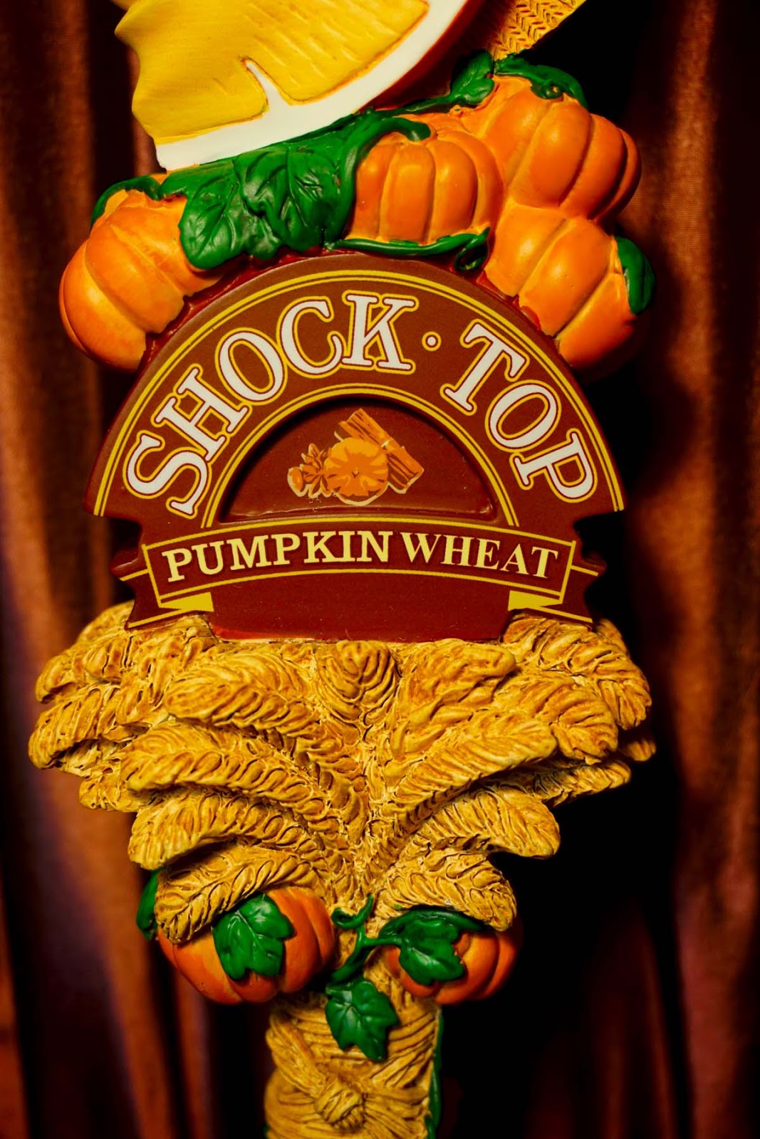 Tap Handle 596 AnheuserBusch Shock Top Pumpkin Wheat