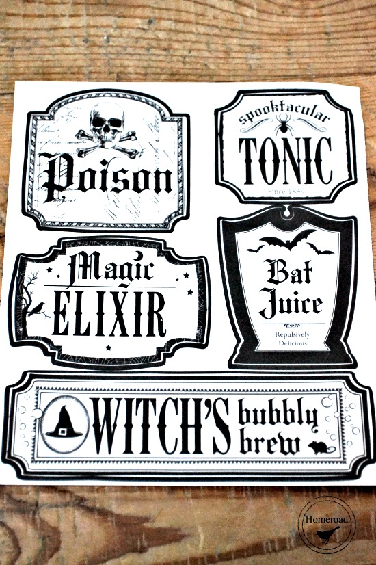 Halloween elixir stickers