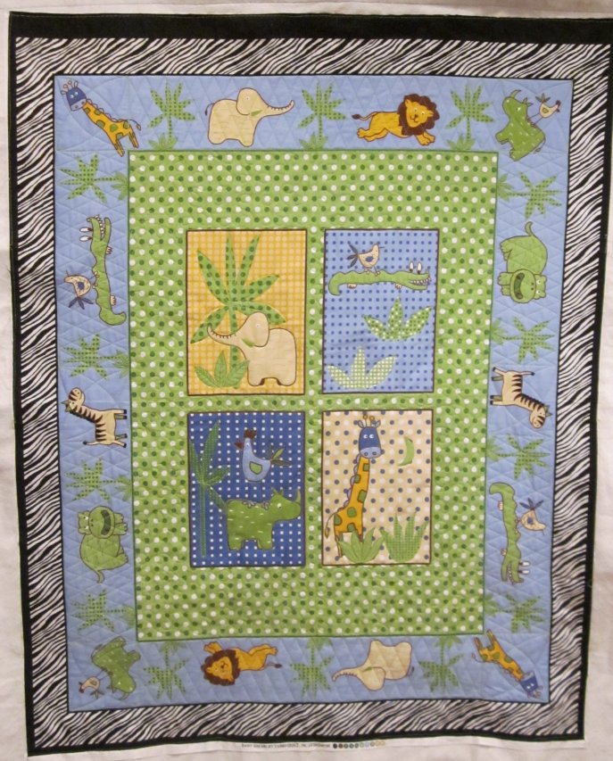 Divine Quilting Diane's safari baby quilt