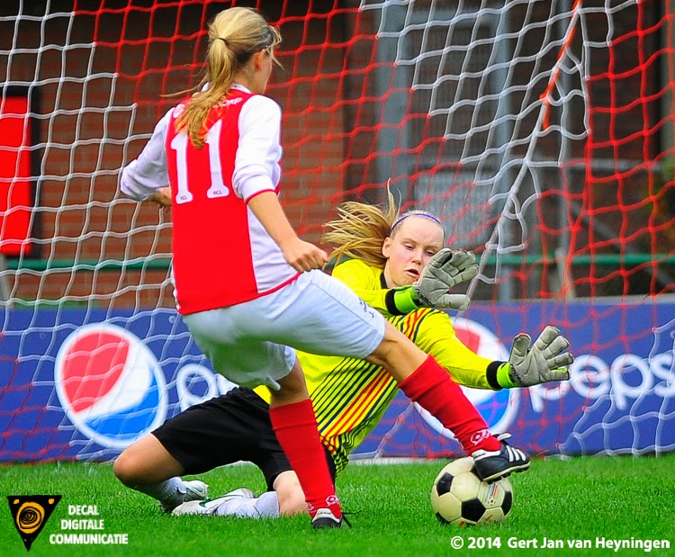 In de tweede helft de mogelijkheid voor Marijke van den Berg van RCL tegen Buitenveldert.