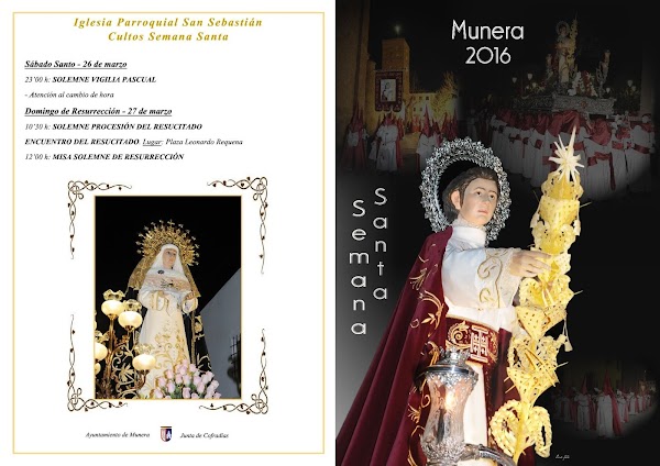 Horarios e Itinerarios Semana Santa Munera (Albacete) 2016