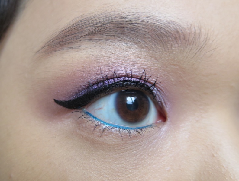 The Blackmentos Beauty Box Mytical purple eyes with teal eyeliner!