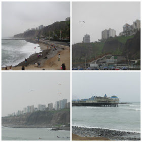 vista da praia em Miraflores, Lima, Peru