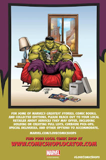 Marvel comic shop promotional ad