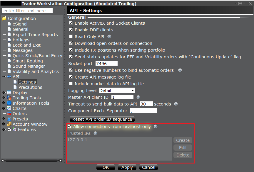 Interactive Broker Trader Workstation (TWS) API Set Up Everyday