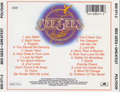 bee gees greatest hits tpb
