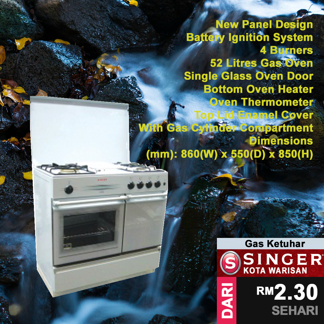 G1485 Gas Cooker Singer Kota Warisan Singer Kota Warisan