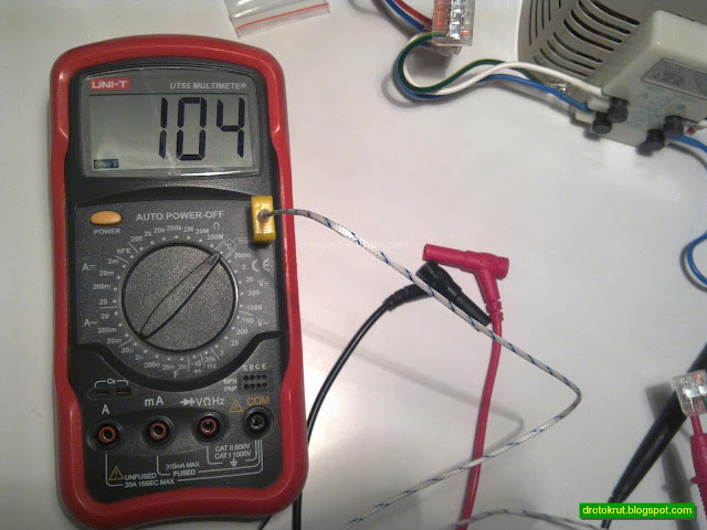 Резистор разогрелся до 104 градусов!