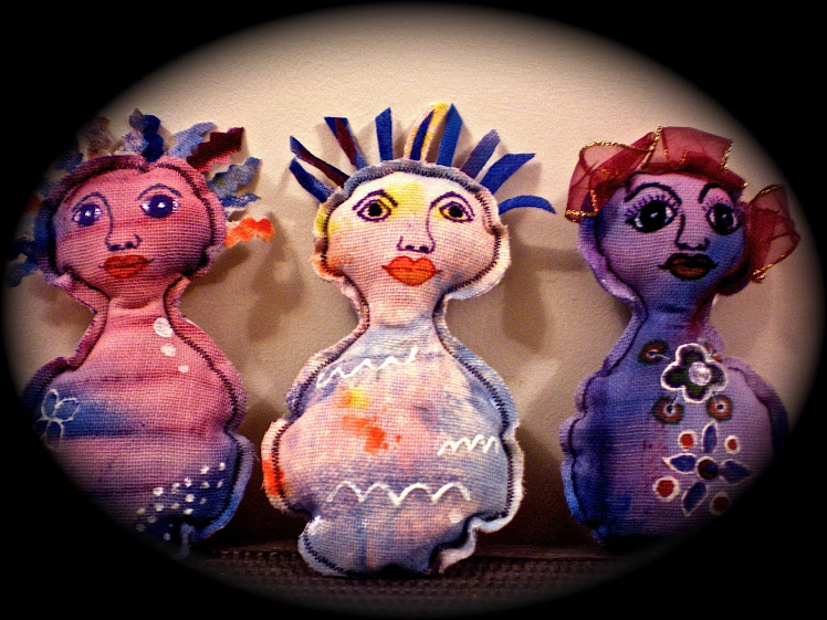 "Three Girls" (Cloth Art Dolls)